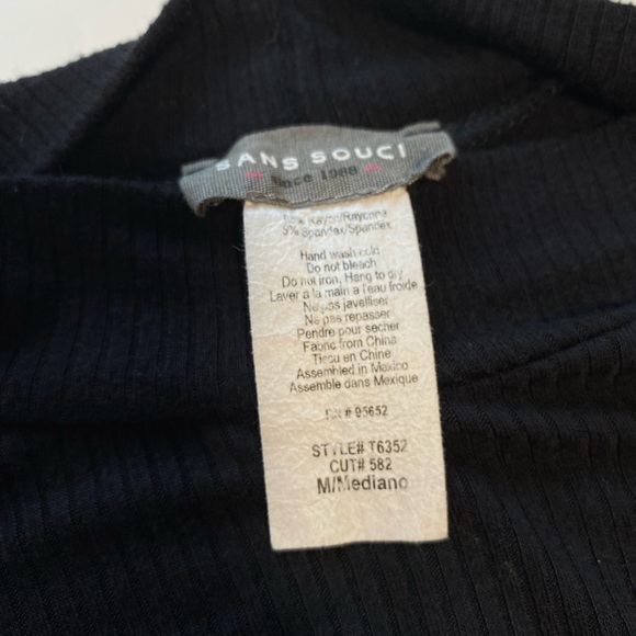 SANS SOUCI cropped backless ribbed top - Picture 4 of 6